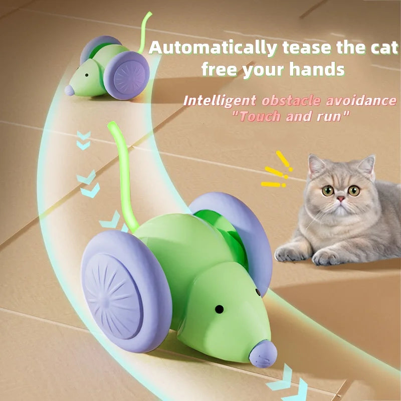 Electric Mouse Cat Toy – Automatic Interactive Teaser with Obstacle Avoidance
