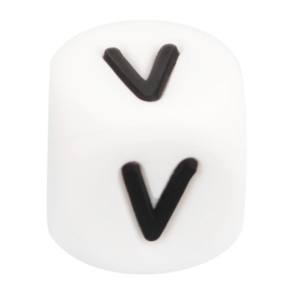 Silicone Alphabet Letter Beads 12mm – 40pcs Food Grade Teething
