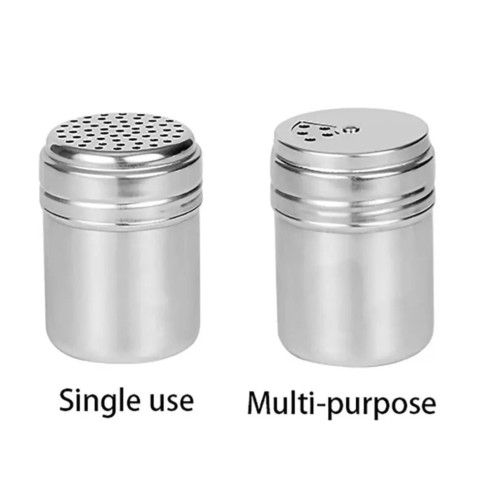 Stainless Steel Spice Shaker with Rotating Multi-Hole Lid