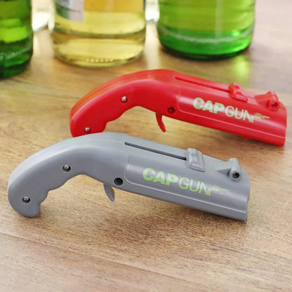Cap Gun Bottle Opener – Fun Spring-Launch Beer Cap Shooter