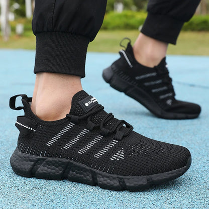 Men's Mesh Running Sneakers – Breathable Lightweight Casual Shoes
