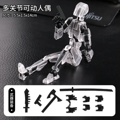 3D Printed Multi-Jointed Robot Action Figure – Full Articulation with Accessories