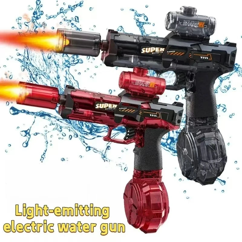 Electric Water Gun – High-Speed Shooting with Light & Flame Effect
