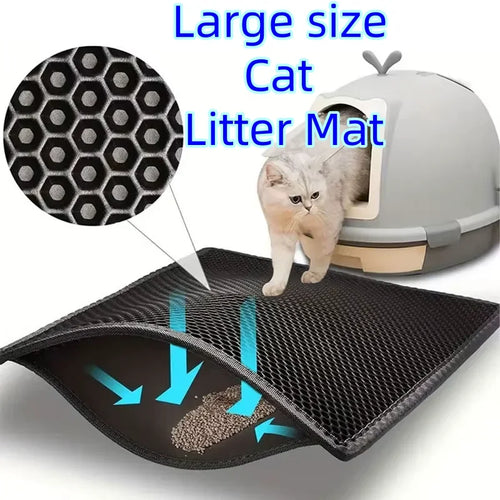 Cat Litter Mat – Double Layer Honeycomb Waterproof Trapping Pad