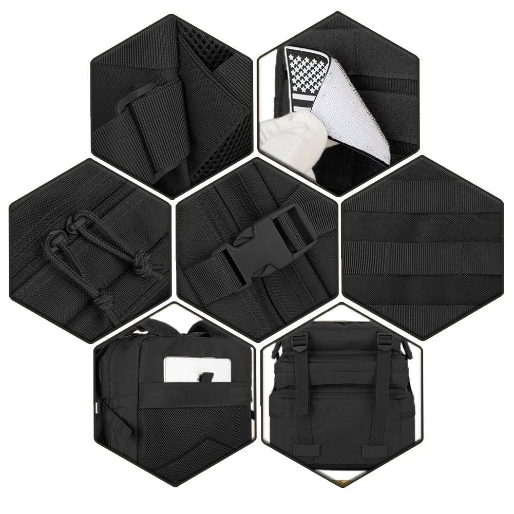 Tactical Backpack 30L/50L MOLLE Military Assault Pack Hiking Outdoor Bag