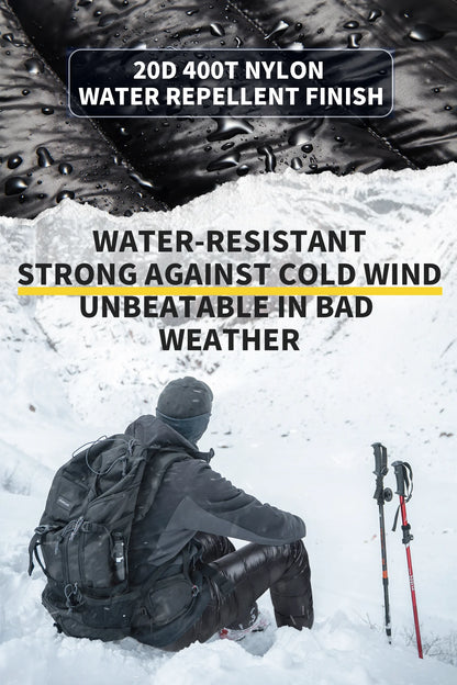 Mapleaf Down Pants – 800FP Ultralight Warm Winter Trousers, Windproof & Waterproof