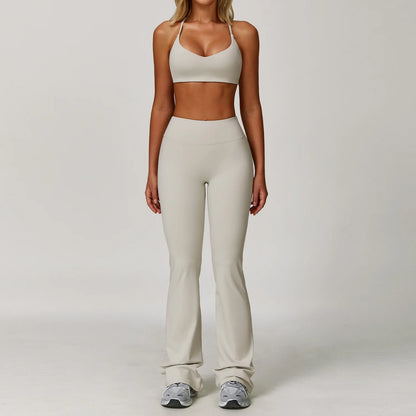 Women's Yoga Set 2-3 Piece Workout Tracksuit with Sports Bra