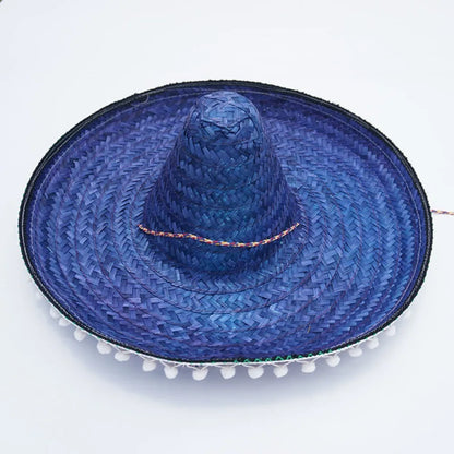 Colorful Sombrero Hat – Wide Brim Straw Party Hat