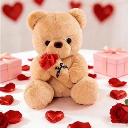 Rose Bear Plush Toy – Romantic Stuffed Animal Gift