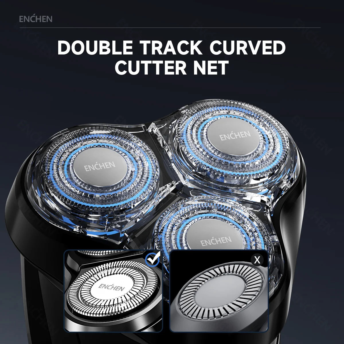 Enchen Blackstone 3 Electric Shaver – 3D IPX7 Waterproof Rotary Razor