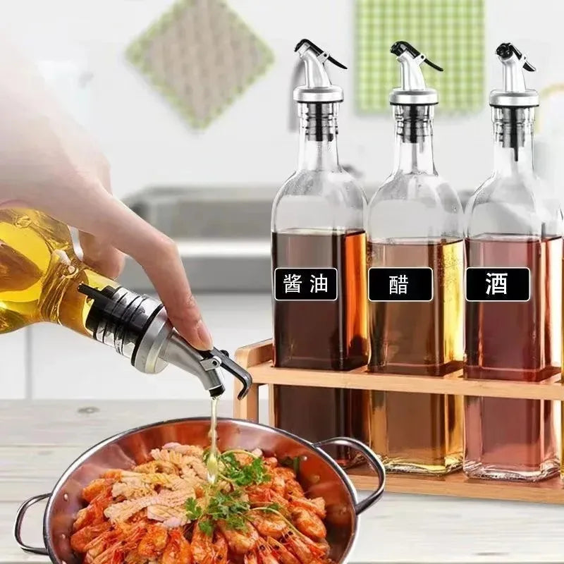 Leakproof Bottle Pourer Stopper with Flip Cap – Set of 1 to 4