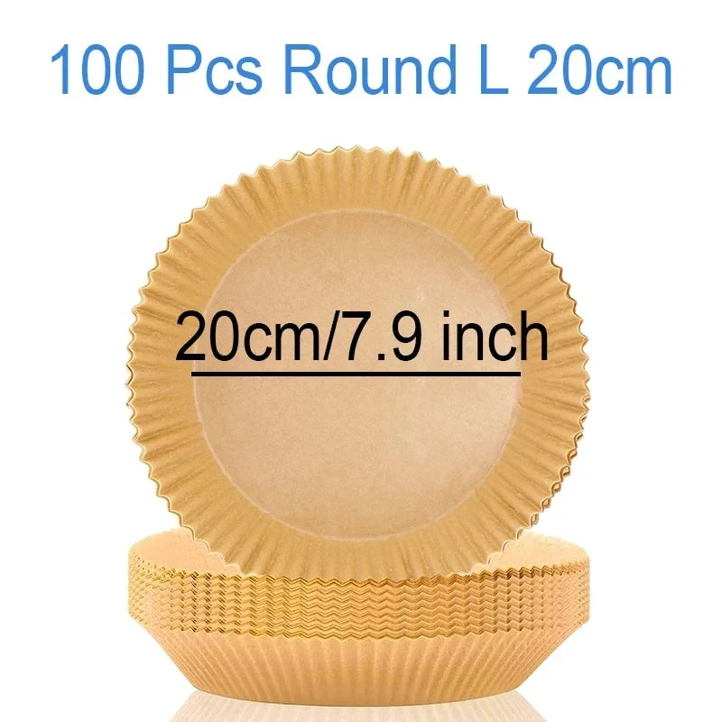 Air Fryer Parchment Paper Liners – Round & Square Disposable Baking Sheets