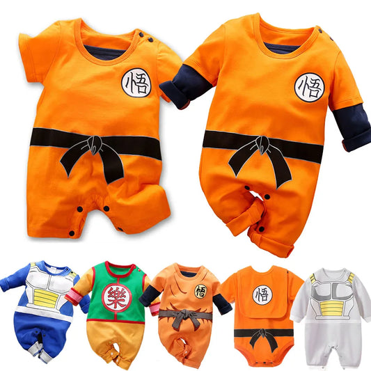 Dragon Ball Baby Anime Romper – Goku Costume Jumpsuit for Newborn to 18M