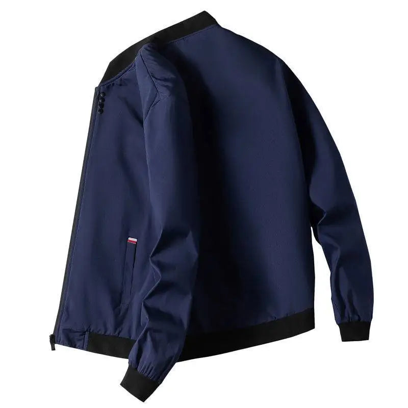 Men's Casual Windproof Bomber Jacket – Zip-Up Spring Autumn Coat