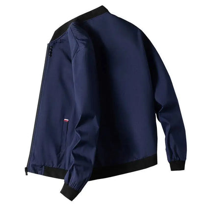Men's Casual Windproof Bomber Jacket – Zip-Up Spring Autumn Coat