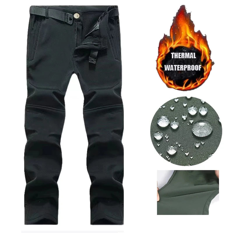 Men's Tactical Cargo Softshell Hiking Pants