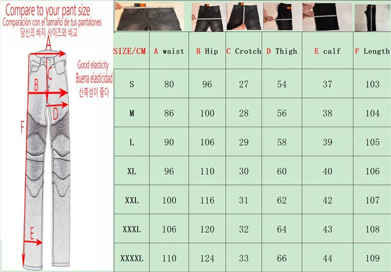 Men's Motorcycle Cargo Riding Jeans with Knee & Hip Protectors
