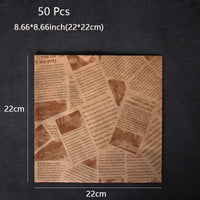 50pcs Brown 8.7in