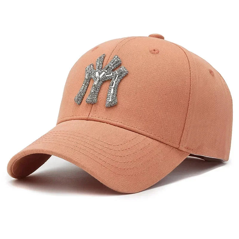 Rhinestone Baseball Cap for Women – Casual Adjustable Dad Hat