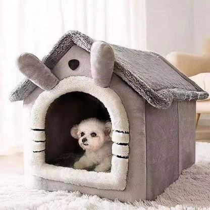 Enclosed Pet House Bed for Small Dogs & Cats