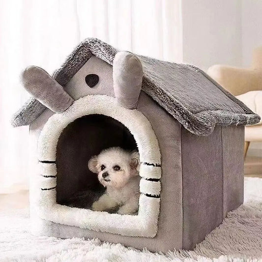 Enclosed Pet House Bed for Small Dogs & Cats