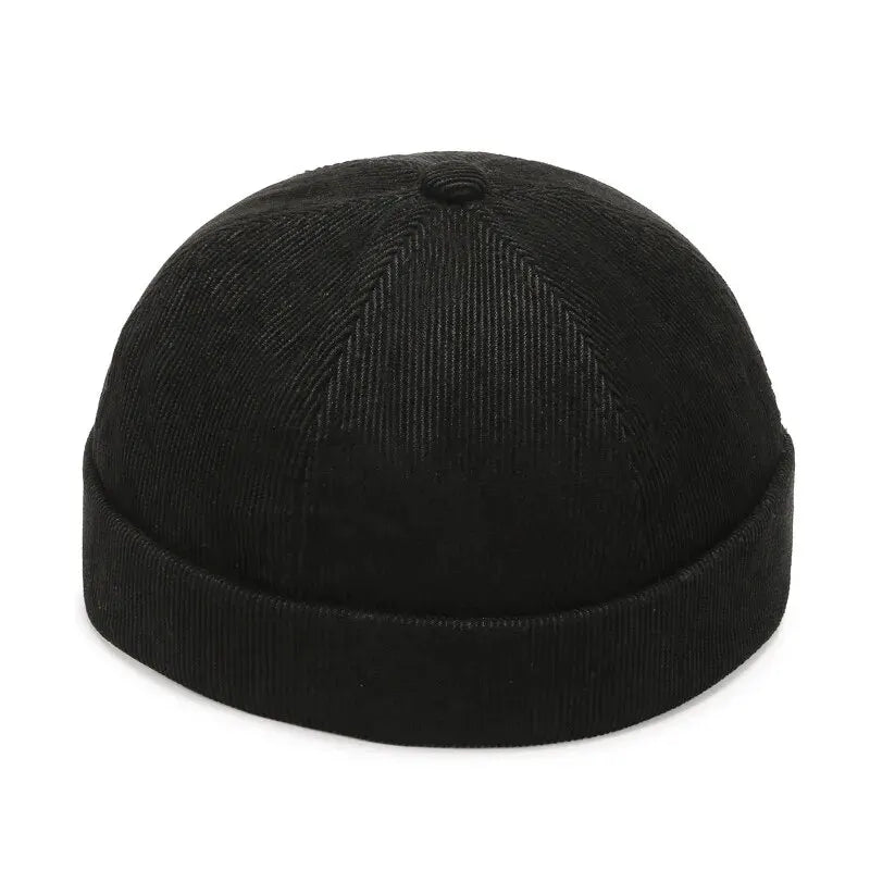 Docker Skull Cap Beanie – Brimless Rolled Cuff Hat for Men & Women