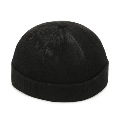 Docker Skull Cap Beanie – Brimless Rolled Cuff Hat for Men & Women
