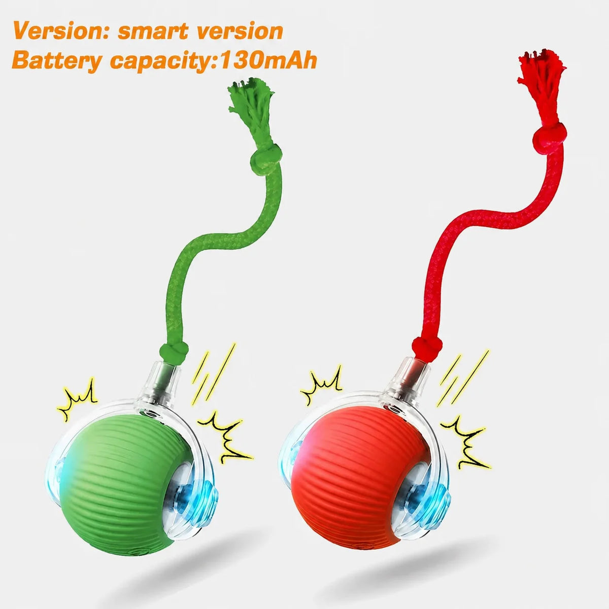 Smart Automatic Rolling Cat Ball Toy – Rechargeable with LED Light & Tail