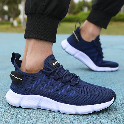 Men's Mesh Running Sneakers – Breathable Lightweight Casual Shoes