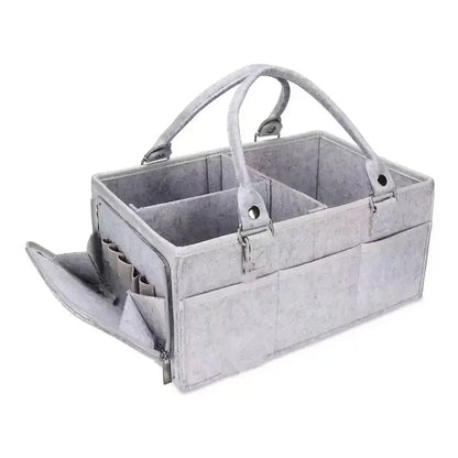 Felt Baby Diaper Caddy Organizer – Large Capacity Storage Bag