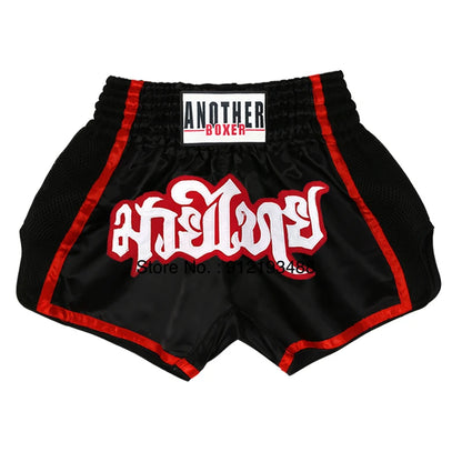 Muay Thai Shorts – Embroidered Kickboxing & Boxing Training Shorts for Men, Women & Kids