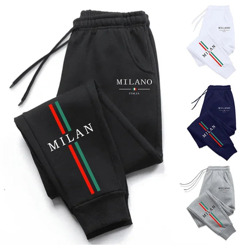 Men's Printed Sweatpants – Soft Casual Drawstring Jogger Trousers
