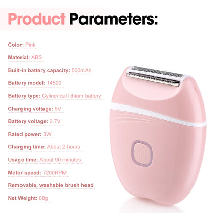 Women's Electric Shaver Mini Portable Rechargeable Hair Remover