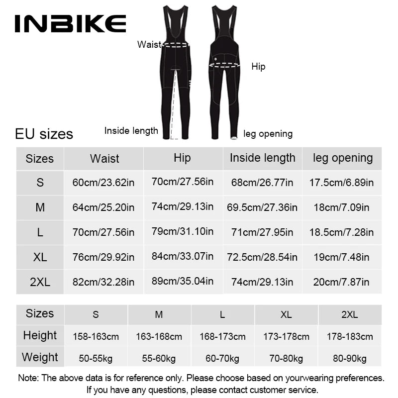 Winter Cycling Bib Pants Men – Thermal Fleece 3D Padded MTB Tights