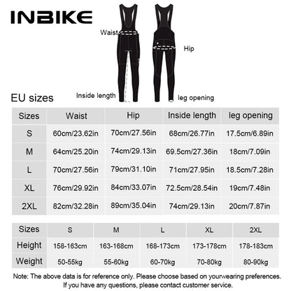 Winter Cycling Bib Pants Men – Thermal Fleece 3D Padded MTB Tights