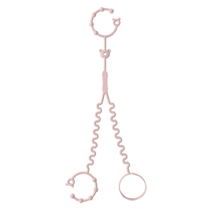 Baby Pacifier Clip Chain Silicone Teether with 2 Adjustable Clips