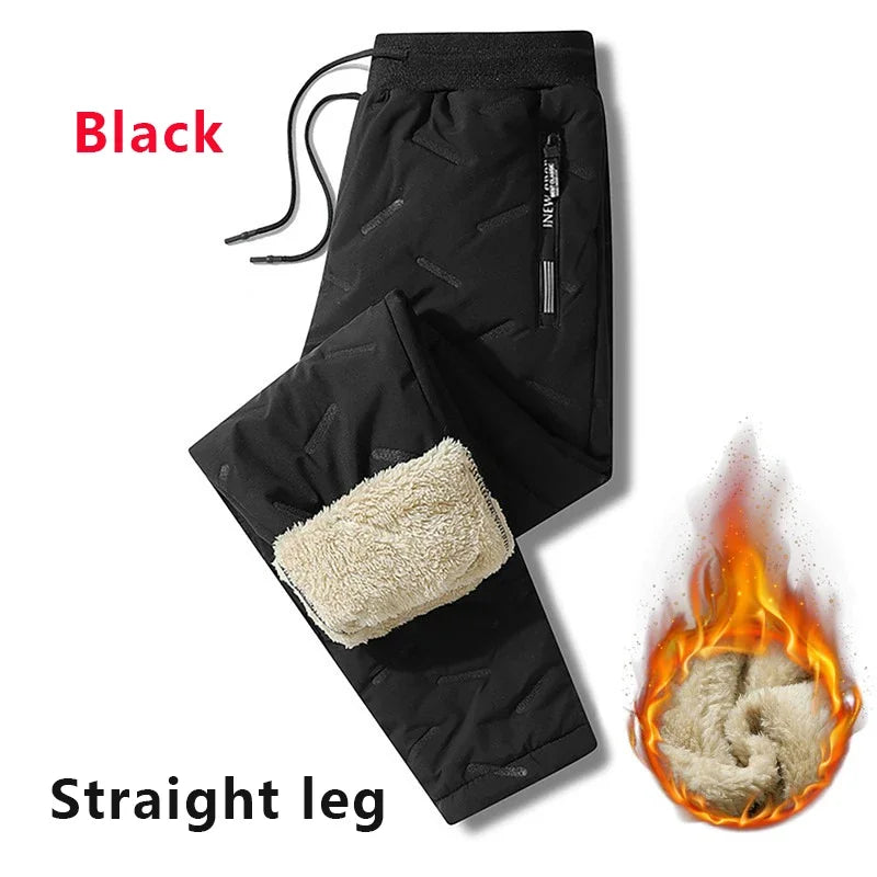 Fleece-Lined Thermal Sweatpants for Men – Waterproof Winter Joggers
