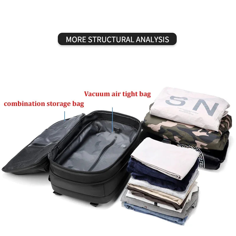 17-Inch Laptop Backpack for Men – Expandable Travel & Business Bag
