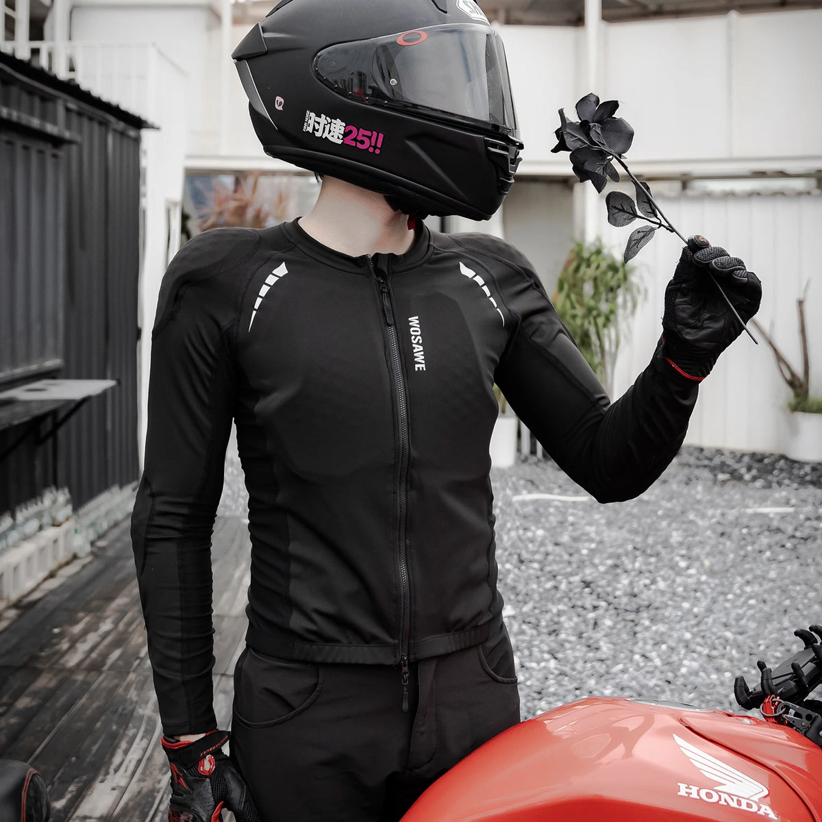 WOSAWE Men's Motorcycle Jacket – Lightweight Motorbike Riding Coat