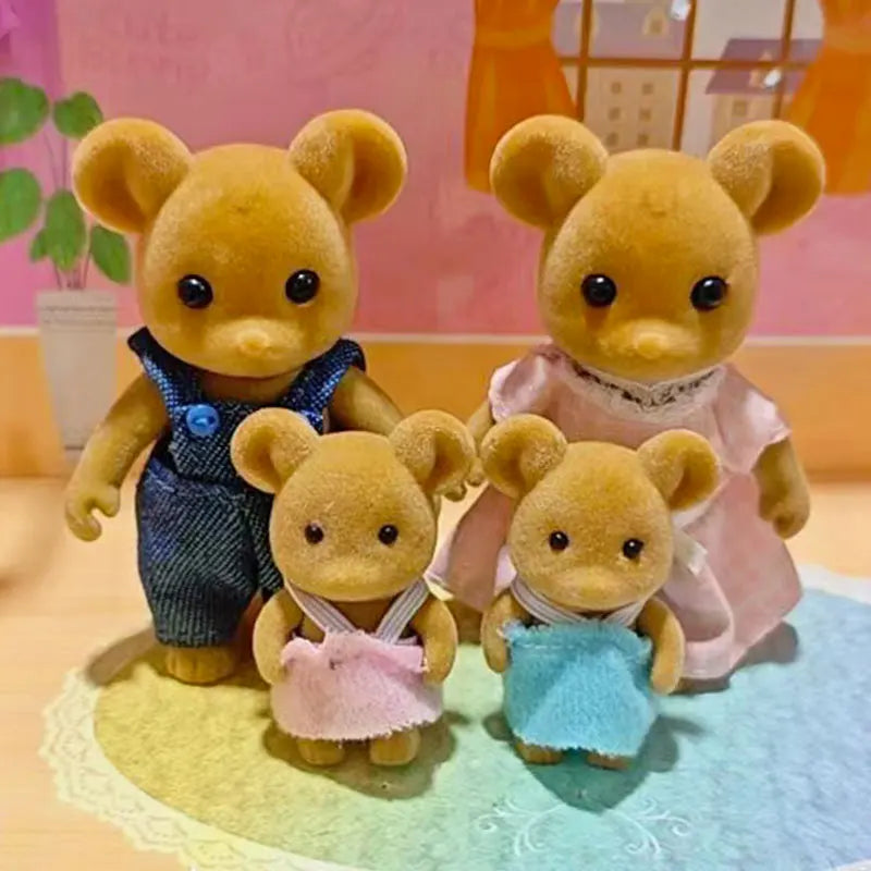 Animal Family Dollhouse Figures – Simulation Forest Animal Toy Set