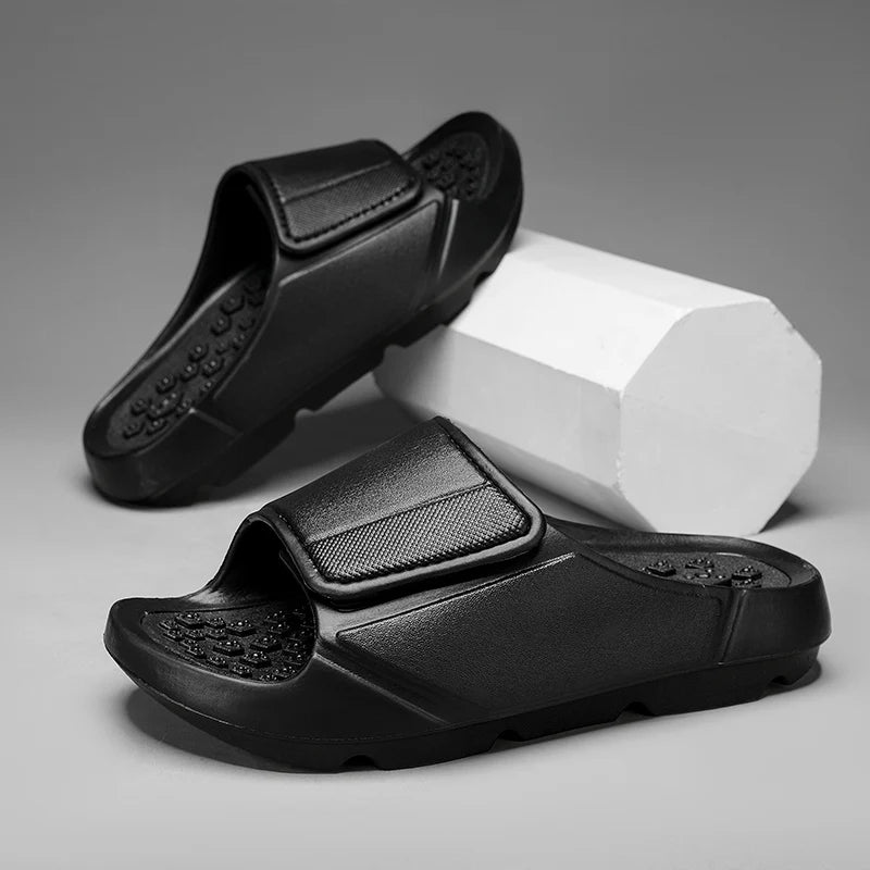 Men's Massage Slide Sandals – Soft Sole, Indoor & Outdoor