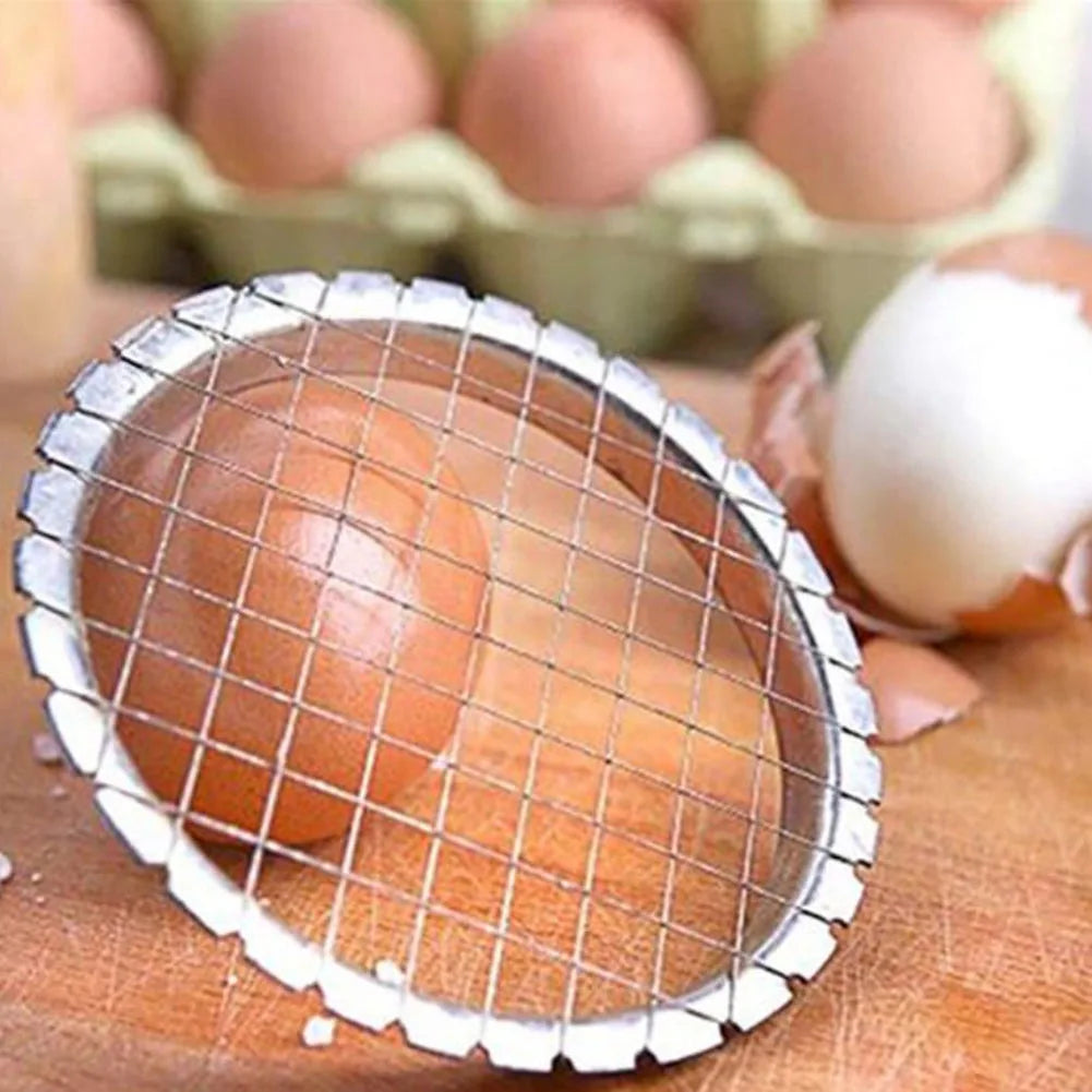 Stainless Steel Round Grid Egg Slicer & Vegetable Cutter