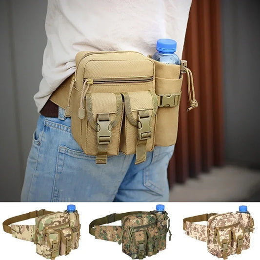 Tactical Waist Pack with Water Bottle Holder – Outdoor Fanny Bag