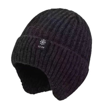 Men's Winter Knit Beanie with Ear Flaps – Fleece Lined Thermal Hat