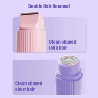 2-in-1 Electric Hair Remover for Women – Painless Rechargeable Trimmer