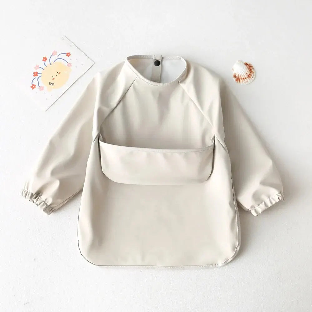 Kids Waterproof Long Sleeve Art Smock Bib Apron