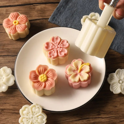 Mooncake Mold Hand Press – DIY Pastry & Mung Bean Cake Stamp