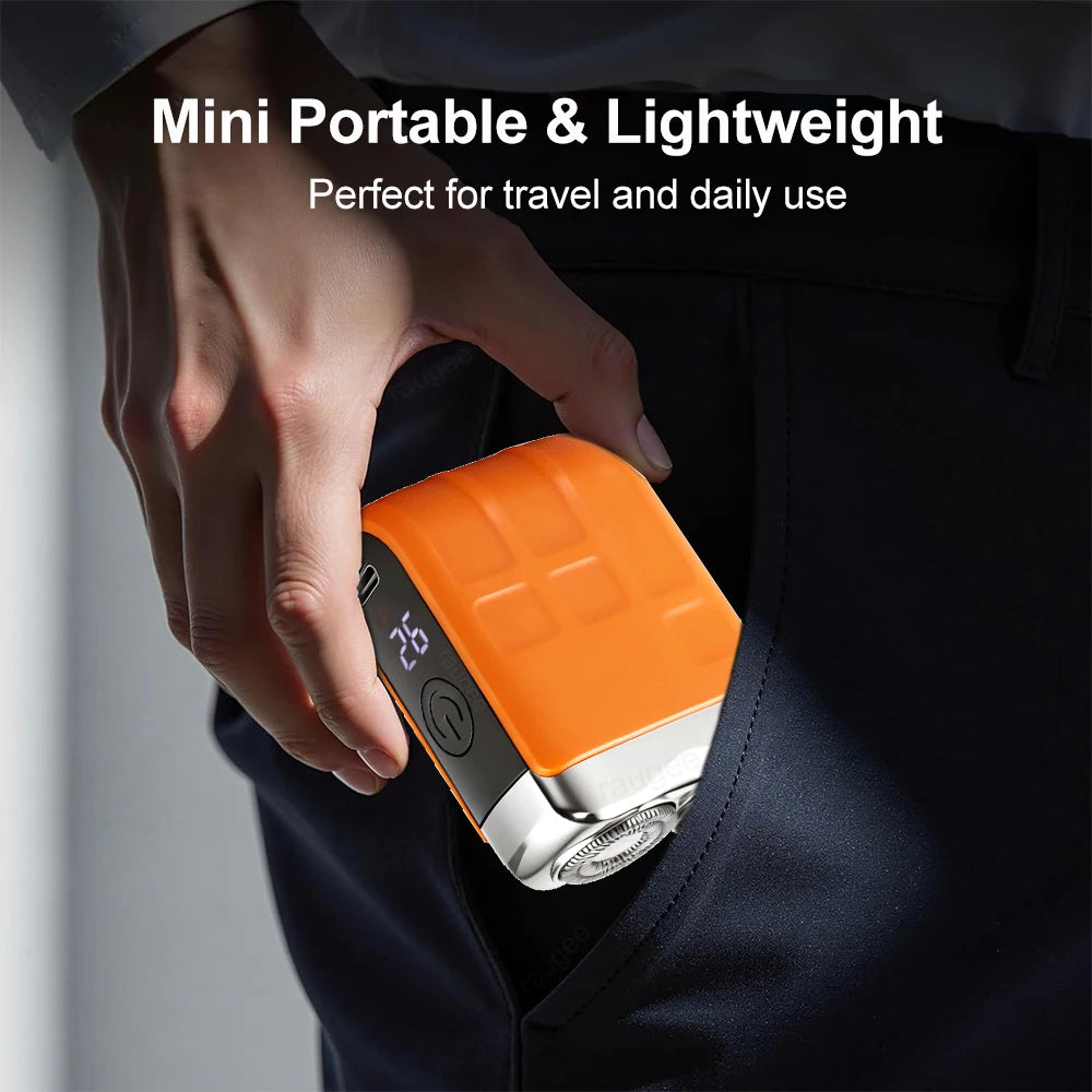 Mini Electric Shaver for Men – Dual-Head Rechargeable Portable Razor