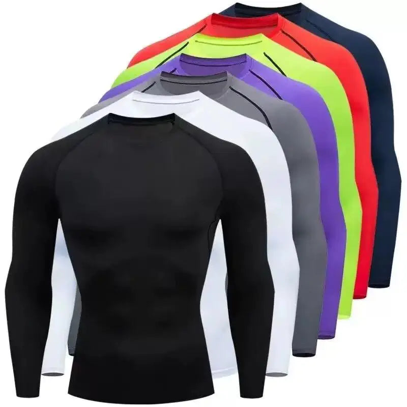 Men's Compression Long Sleeve Shirt – Quick-Dry Gym Top