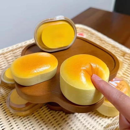 Squishy Cheese Cake Toy – Slow Rising Stress Relief Decompression Squeeze Ball